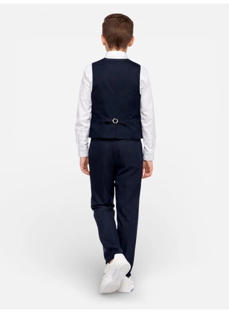 victor and jane Navy Waistcoat, Shirt, Trousers & Bow Tie Set (3 Years–8 Years)